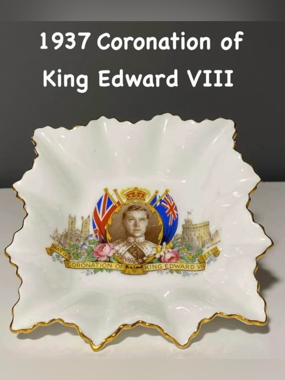 Vintage King Edward VIII Trinket Dish